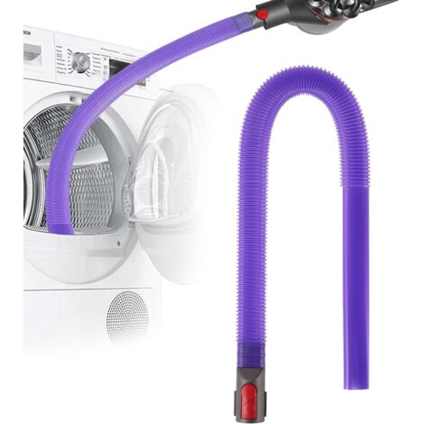 Suceur plat flexible pour aspirateurs Dyson V15 V12 V11 V10 V8 V7 , suceur plat flexible long pour Dyson , idéal pour éliminer les peluches des sèche-linge et des bouches d'aération (1/5)