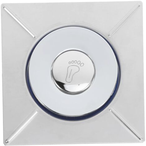 Couvercle de drain désodorisant de drain de plancher Bouchon de vidange Drague de tuyau de vidange de machine à laver Panier de vidange d'égout Filtre Acier inoxydable , noyau en cuivre , argent (1/5)