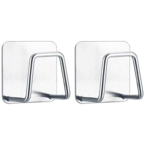 2PCS Porte Éponge pour Évier Cuisine , Support pour Éponge , Porte Éponge Auto-Adhésifs en Acier Inoxydable pour Organisation Éponges , Brosser , Torchon , Salle de (1/5)