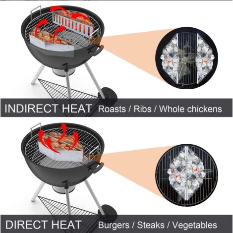 WELL GRILL Lot De 2 Paniers à Charbon Char-Basket Pour Weber 57cm - Compatible One Touch Master Touch 47.6 à 67 Cm