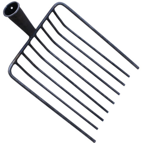 Union – Fourche à foin 9 dents – Métallique robuste – Haute résistance à l'usure – Pour manipulation de fumier et débris de jardin