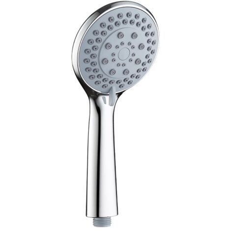 Douche à 5 Modes de Spray , Douche à Haute Pression avec Buses en Silicone Faciles à Nettoyer , Douche Ronde en Chrome , Douche Économiseuse d'Eau à Main pour Salle de Sport et Spa (1/5)