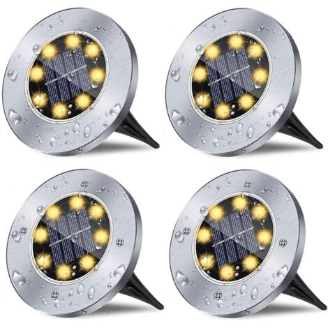 Lampes solaires de sol , lampes solaires de jardin étanches , lampes de jardin extérieures améliorées , lampes de sol lumineuses , lampes de paysage pour allées , patios , terrasses , pelouses , pack (1/5)