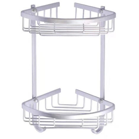 Etagère Murale,Étagère De Salle De Bain En Aluminium Noir, Support De Rangement De Douche De