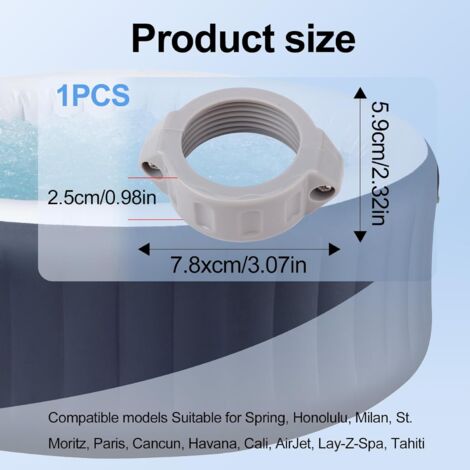 Kit Joints étanchéité Piscine Intex 38 Mm – 3 Joints Caoutchouc – Compatible Pompe, Filtre à Sable