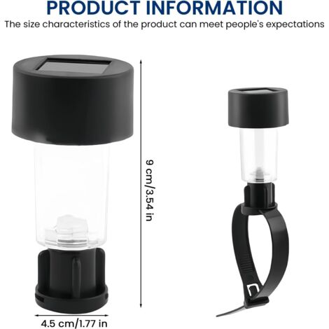 AUDERWIN Lot De 10 Lampes Solaires De Clôture, 1200 MAh, étanches IP65