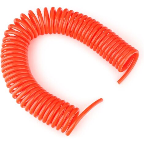1 pièce 10 x 6.5mm Tuyau pneumatique Recoil , 6M Tuyau rouge à ressort spiralé , Outils pneumatiques (1/5)