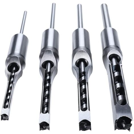 Lot De 7 Forets à Trous Carrés HSS Pour Bois, Avec Adaptateur, Marque Luolety
