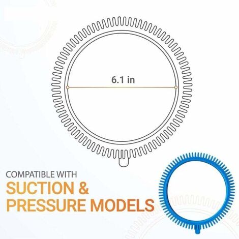 2 Pièces Séries 896584000-143 Kit de Pneus Bleus avec Super, pour Nettoyeur de Piscine 2X, 4X, Roues de Compression pour Phoenix, adapté à Poolvergnuegen,Hayward Phoenix (1/4)
