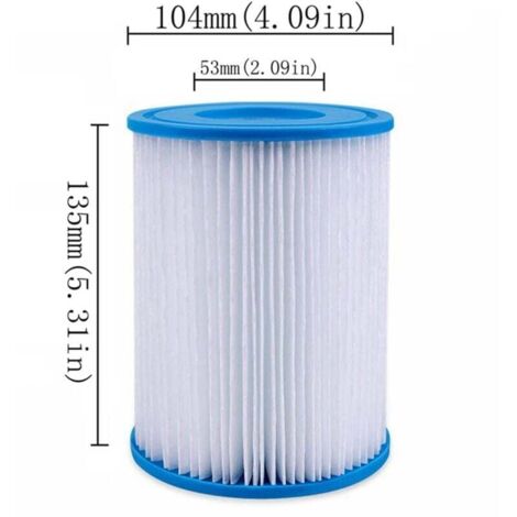 Lot de 4 cartouches filtrantes pour piscine de type II - Pour filtre de type II - Pour 58094
