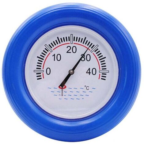 Anneau de Sauvetage Thermomètre Bleu,Thermomètre de piscine avec anneau flottant bleu