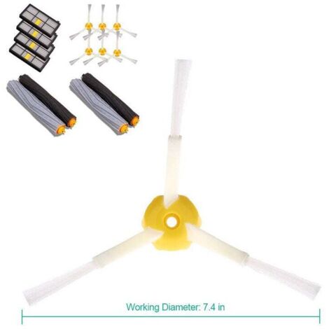 Remplaçant Brosse Kit Pièces accessoires pour iRobot Roomba serie 800 850 851 860 865 866 870 871 876 880 885 886 890 891 896 900 960 966 980 ect,Remplaçant Brosse Kit Pièces,Kit de pièces de rechange (1/4)
