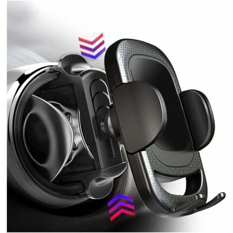 Support Telephone Voiture,Porte Telephone Ronde Voiture à Grille d'aération Facile Installer Stable Rotation 360° (1/4)