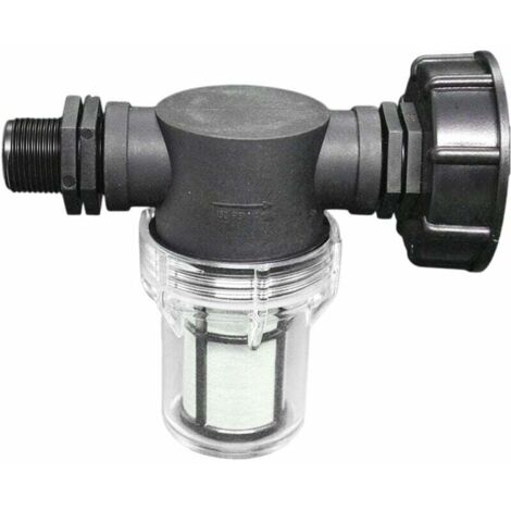 Robinet Raccord Cuve 1000 L, Articulation de Tuyau de Jardin pour Collecteurs d'eau de Pluie avec Fonction de Filtre,S60x6 Adaptateur De Réservoir d'eau IBC (3/4'' Fil extérieur)