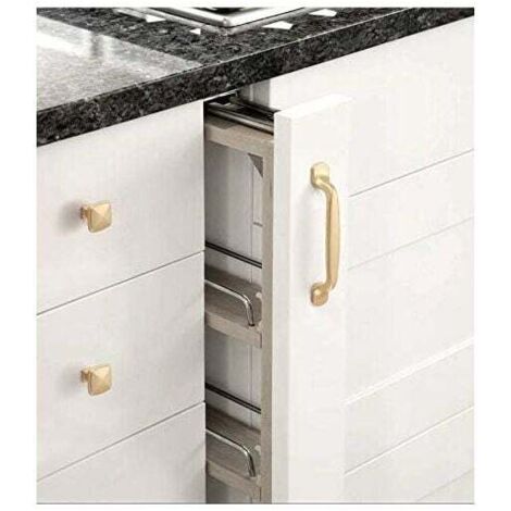 10pcs Poignée de placard doré 128mm-Poignée de meuble Cuisine Armoire Porte Poignées Placard (1/4)
