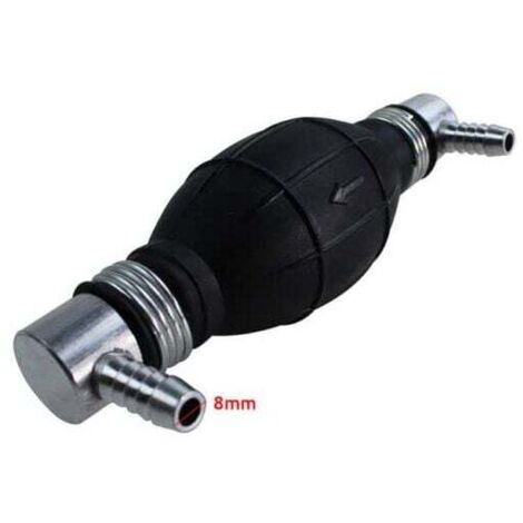 Pompe Poire d'Amorçage pour Système Alimentation Carburant Gasoil Essence Diesel 8mm Coude 90° Universel (1/2)