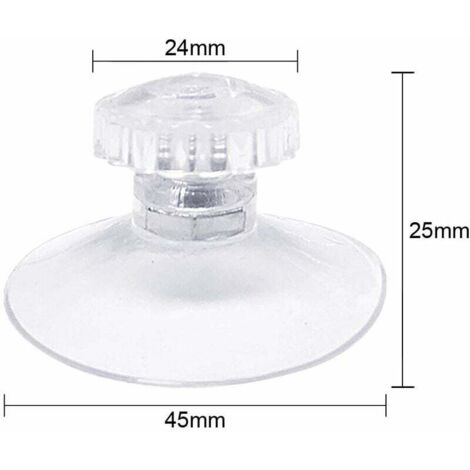 Memkey lot de 30 Ventouses avec Filetage et écrous moletés Ø 45 mm, Transparentes, pour Voiture, Camping, vitre, Pare-Soleil (1/4)