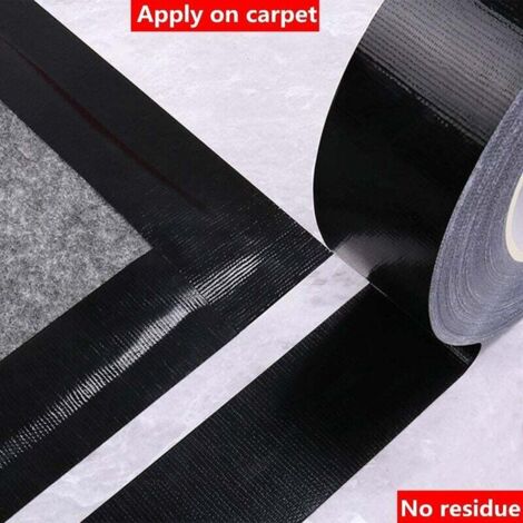 Lot de 5 rubans adhésifs en tissu noir 220 microns x 50 mm x 20m, gaffer noir,ruban adhésif americain de réparation d'étanchéité,heavy duty duct tape,ruban large resistant noir (1/4)
