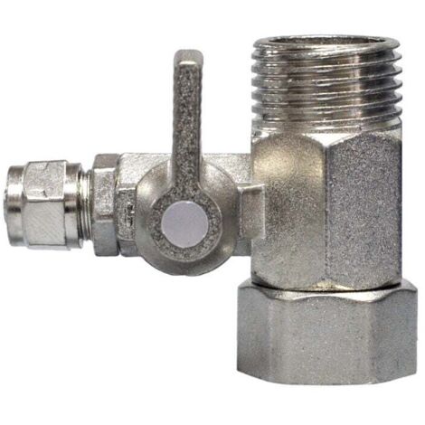 Robinet d'arrêt, Vanne d'arrêt Adaptateur en T 3/8 x 3/8 x 1/4 pour Raccorder 2 Appareils (1/5)