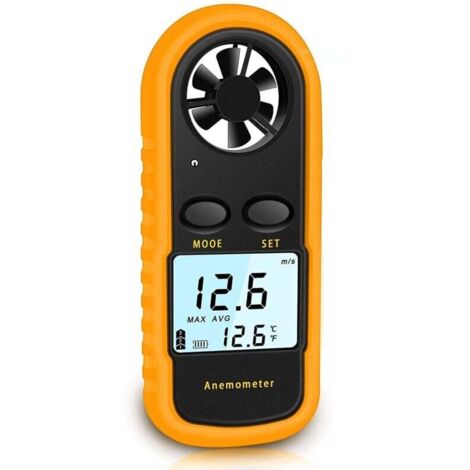 Anemometre Portable Anémomètre Numérique Haute Précision (±5%) avec Rétro-éclairage LCD, Anémomètre Portatif pour Extérieur, HAVC, Drones (1/5)