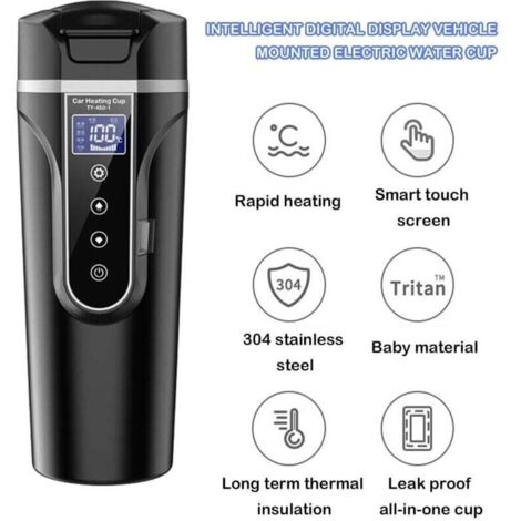 Bouilloire De Voiture 300 Ml En Acier Inoxydable 12 V Allume-cigare