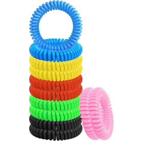 Lot de 12 bracelets anti-moustiques, bracelets anti-moustiques étanches, cuir réglable et EVA, bracelets naturels sans DEET pour adultes, enfants et bébés, protection anti-insectes 300 heures (1/5)