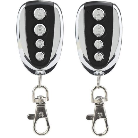 Lot de 2 télécommandes universelles pour porte de garage et portail 433,9 MHz avec quatre canaux - Remplacement idéal (1/3)