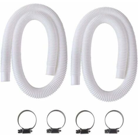Sunxury – Tuyau d'aspiration de piscine 2Pcs 32mm – Longueur 150cm – PVC transparent pour pompes Intex 330/530/1000 GPH – Installation rapide (1/5)