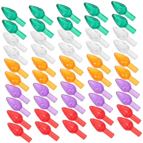 100pièces Lot de Ampoules Torsadées Plastique pour Sapin De Noël Remplacement Ampoules De Noël Décorations Arbre De (1/5)