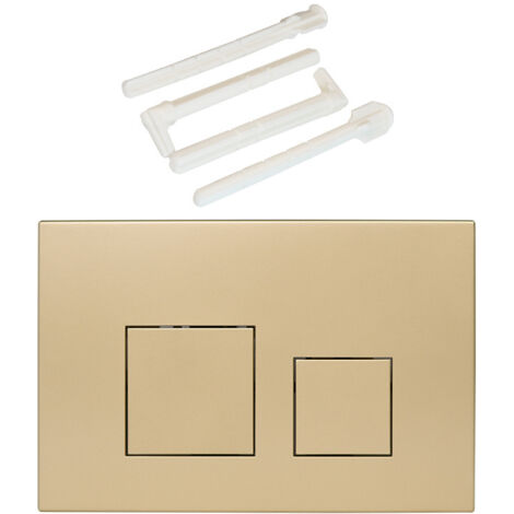 Plaque de commande WC suspendu – Compatible Geberit Sigma 20, UP300 & UP320 – Plaque de déclenchement Geberit pour chasse d’eau double, silencieuse, durable et économe en eau – 1 pièceOr mat