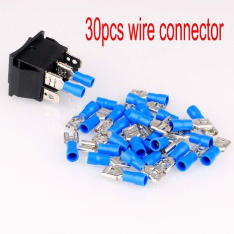 VISSQH 30 Pièces Interrupteur à Bascule ON/OFF Mini 2 Broches 6A/250V 10A/125V SPST - Lot Pour Équipements Électriques