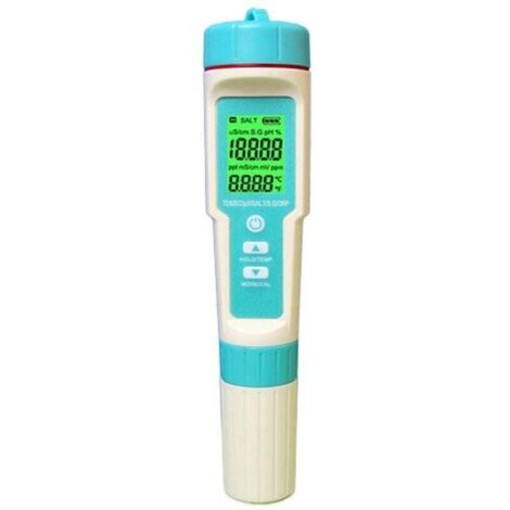 Ph-mètre 7 en 1 avec température de salinité TDS EC, testeur multifonction de haute précision, étanche, automatique, multifonction, ORP, potentiel négatif, ph-mètre, stylo de test de qualité