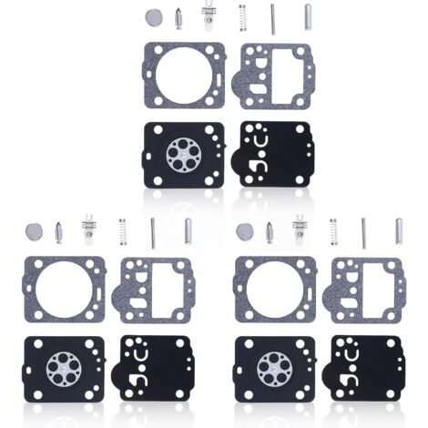 Lot de 3 Kit de Joint de Carburateur et de Diaphragme Pour Husqvarna 236 Carburateur ZAMA C1T-EL41A C1T-W33 Tronçonneuse, Remplacement Pour ZAMA GND-83 (1/5)