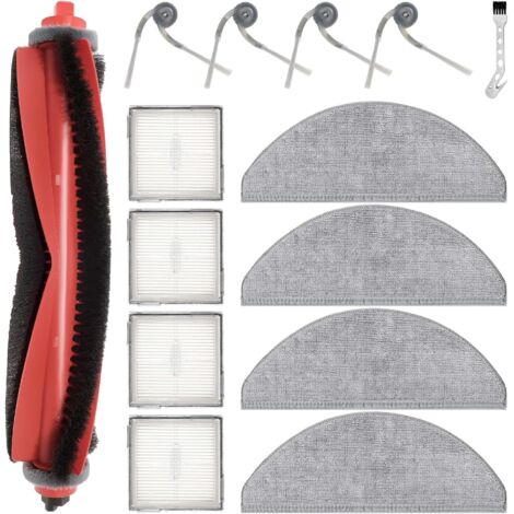 Pièce de Rechange pour Roborock Q10 X5 / Q10 X5+ aspirateur Robot Accessoires, 1 Brosse Principale, 4 serpillières, 4 filtres, 4 brosses latérales (1/5)