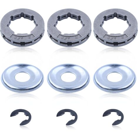 Pignon de Jante .325'' 7 Dents pour STIHL 021 024 025 028 MS 250 Tronçonneuse et Plus de Modèles, Roue à Chaîne à Anneau Universel 325 Bague Pignon Kit de Pièces de Rechange Accessoire