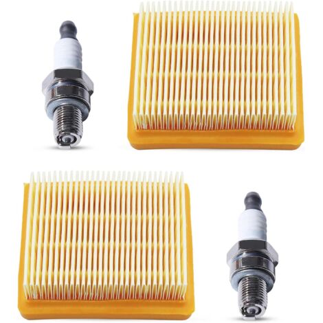 2 Pièces Filtres à Air pour STIHL FS89 FS91 FS111 FS131 FS311 HT102 HT103 HT132 HT133 KM91 KM111 KM131 FC91 FC111 BT131 FR131, Filtres à Air avec Bougies d'allumage (1/5)
