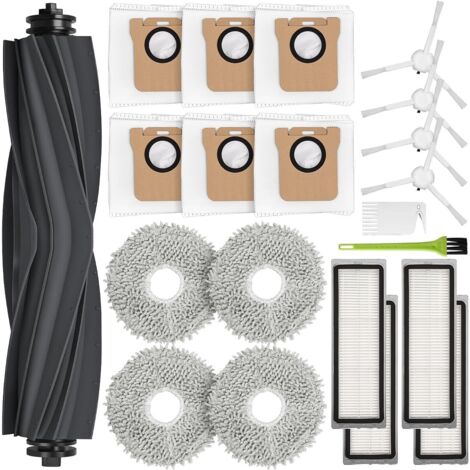 Accessoires pour Dreame L10s Ultra, Pièces de Rechange pour Dreame L10 Ultra avec 1 Brosse Principale, 6 Sac d'Aspirateur, 4 Chiffons de Nettoyage, 4 Filtre, 4 Brosse Latérale