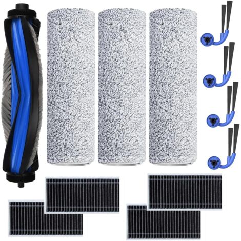 Accessoires pour aspirateur ECOVACS X11 OMNICYCLONE / X11 PRO Omni, 1 brosse principale, 3 serpillères à roulettes, 4 filtres, 4 brosses latérales, pièces de rechange pour robot aspirateur (1/5)