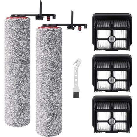 Rouleau de Brosse et Filtre HEPA pour Dreame H15 Pro Heat Aspirateur Laveur Accessoires, 2 Brosse rotativede rechange, 3 Filtre derechange, 1 Brosse de nettoyage