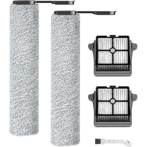 Rouleau de brosse de rechange et Filtre HEPA pour Tineco FLOOR ONE S7 Combo / S7 Flashdry/SWITCH S7 aspirateur humide et sec, 2 rouleaux de brosse + 2 filtres + 1 brosse de nettoyage (1/5)
