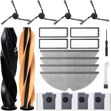 Bpbdzz 32-delig accessoireset voor Dreame L10s Ultra Gen 3/X40 Ultra Complete/X40 Master/L40 Ultra, voor Mova P50 Pro, 2 hoofdborstels, 4 filters, 6 dweilpads, 6 zijborstels, 6 stofzakken