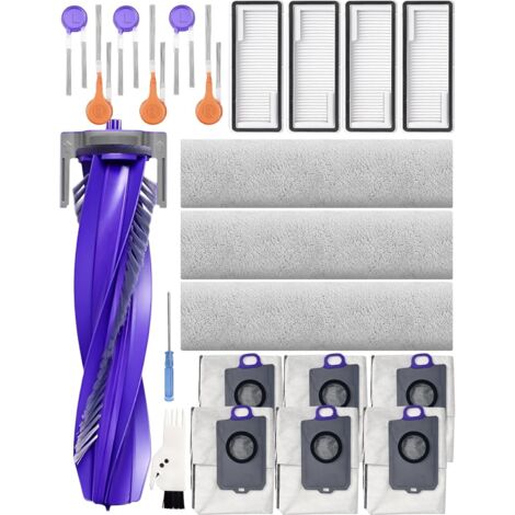 22 accessoires pour Narwal Flow robot aspirateur, 1 brosse principale, 3 lingettes de piste, 4 filtres HEPA, 6 brosses latérales, 6 sacs à poussière,1 brosse de nettoyage et,1 tournevis (1/5)
