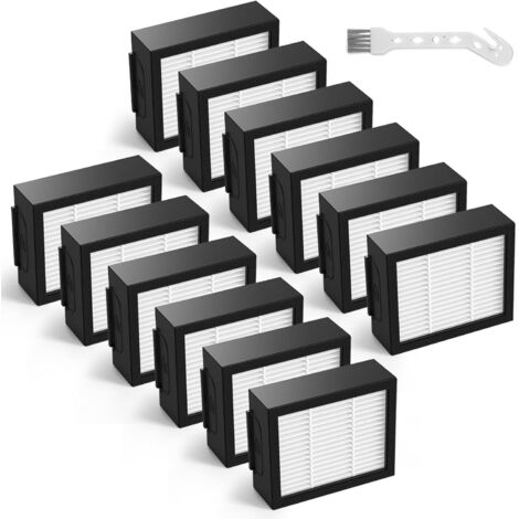 Lot de 12 filtres de rechange pour aspirateur iRobot Roomba i7 i7+ j7 j7+/Plus i3 i3+ i4 i4+ i6 i6+ i8 i8+ E5 E6 E7
