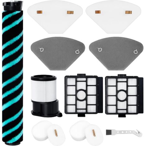 Lot de 13 pièces de rechange pour aspirateur Shark IP3251, 1 brosse à rouleau, 1 filtre HEPA, 4 éponges filtrantes, 2 filtres HEPA, 4 éponges filtrantes pour station de base, 1 brosse de (1/5)