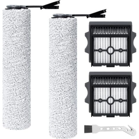 Rouleau de brosse de rechange et Filtre HEPA pour Tineco FLOOR ONE S9 Artist/S7 Stretch Ultra/S7 Artist/S7 Master/S9 Master/stretch S6/SWITCH S6/i6 Stretch/i5 Stretch Aspirateur Laveur (5 accessoires)