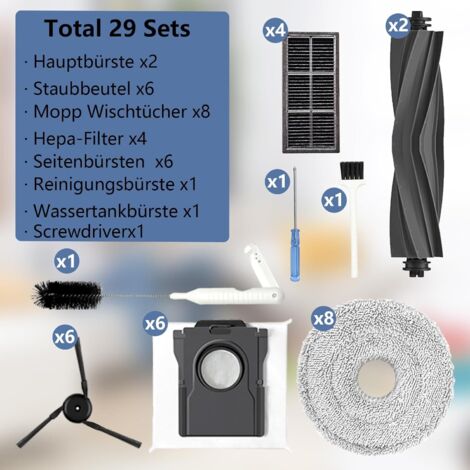 Lot De 4 Filtres HEPA Pour Mova E30 Ultra / Dreame X40 Ultra Complete - Accessoires Aspirateur Robot