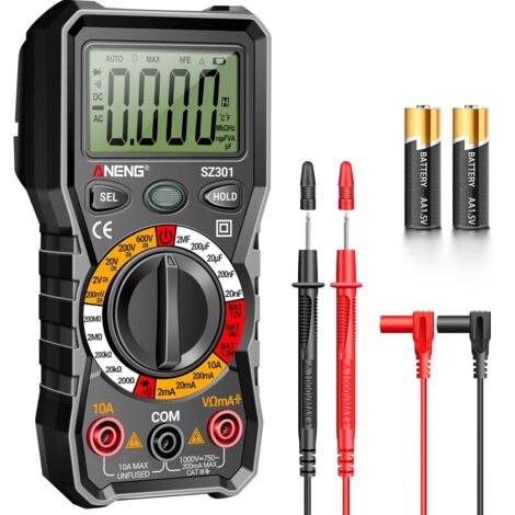 ANENG Multimètre,Voltmètre à Courant Alternatif à Courant Continu,Ampèremètre Ohm,Mesure La tension,Le Courant,La Résistance,La Continuité,Les Diodes,Les Outils électriques Pour Les Prises Domestiques (1/5)