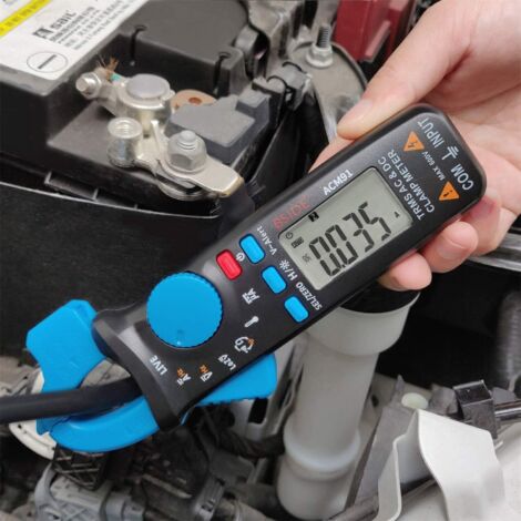 Pince Bside ACM91 mesure courant AC/DC RMS 6000 points mesures Voltmètre thermomètre Capacité Fréquence vérification branchements électriques avec clip arrière (1/5)