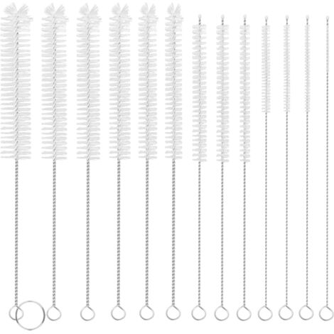 Lot de 13 brosses à biberons Longues Brosse de Nettoyage-Paille Nettoyeur de Pipe Brosse Fine pour Tuyau de Lait Brosse Polyvalente pour Nettoyer la théièreBusePailles Mini Brosse de vidange (1/5)