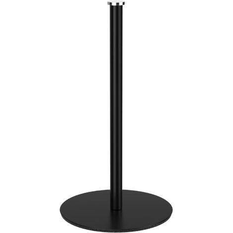 Porte Essuie Tout Noir Mat - Soutien Rouleau sur Pied pour Papier Cuisine Compatible avec la Plupart des Taille (1/5)